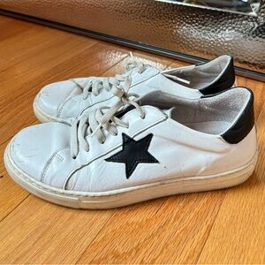Star White Italian Leather Sneakers Trainers Women’s Size US 8 EU 38